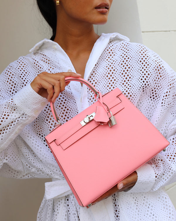 *VERY RARE* Hermès Kelly Sellier 25cm Bag in Rose Confetti Epsom Leather with Palladium Hardware