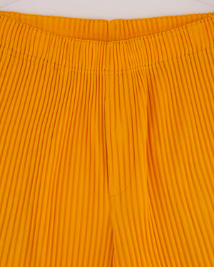 Issey Miyake Homme Plisse Menswear Orange Pleated Trousers Size 2 (Size Medium)