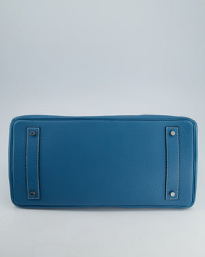 *COLLECTORS* Hermès Birkin JPG Bag in Bleu Jean Clemece Leather with Palladium Hardware
