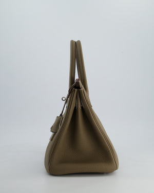 *RARE* Hermès Birkin Bag Retourne 30cm in Etoupe Togo Leather with Palladium Hardware